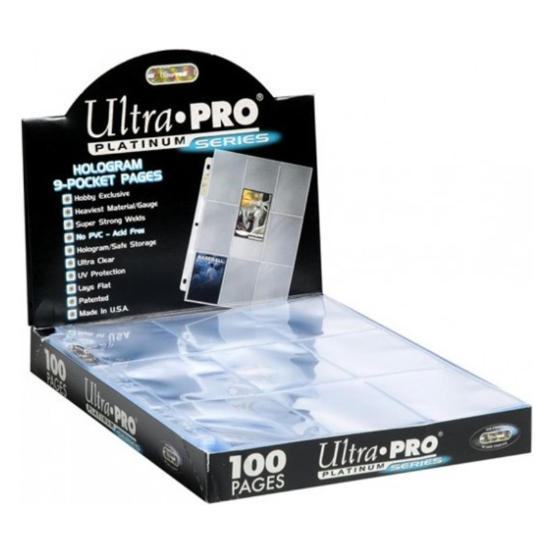 Ultrapro Pages 9 Pochettes Platinum Serie Boite De 100pcs