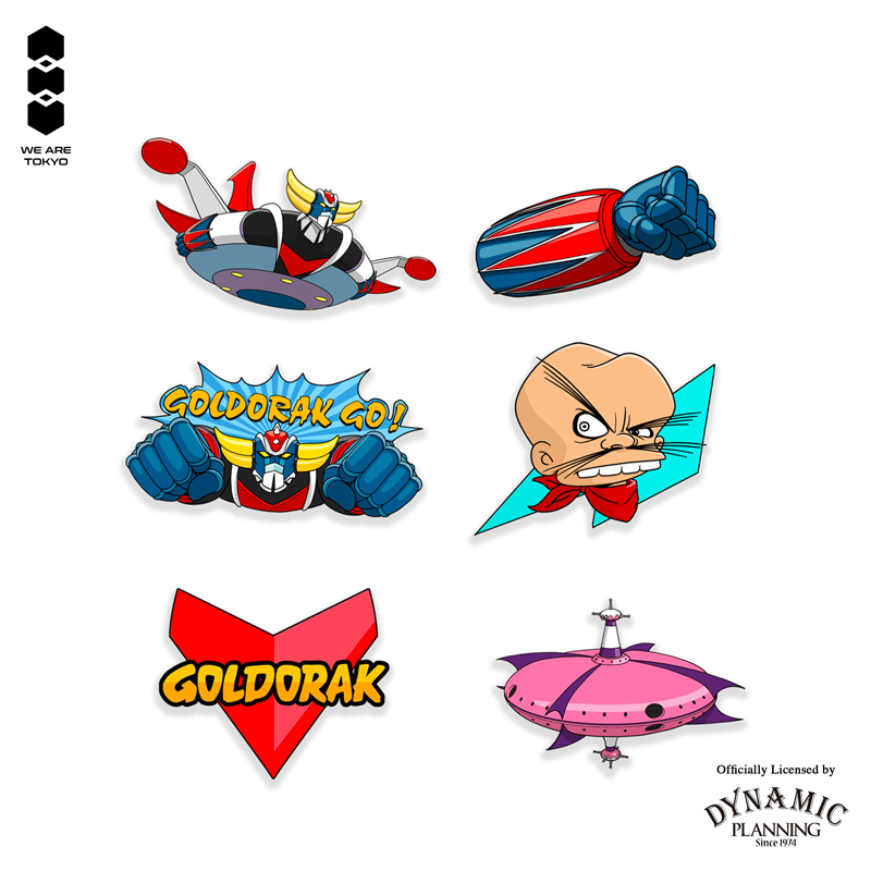 Goldorak Mystery Box Pins Set A 5cm Asst 6pcs