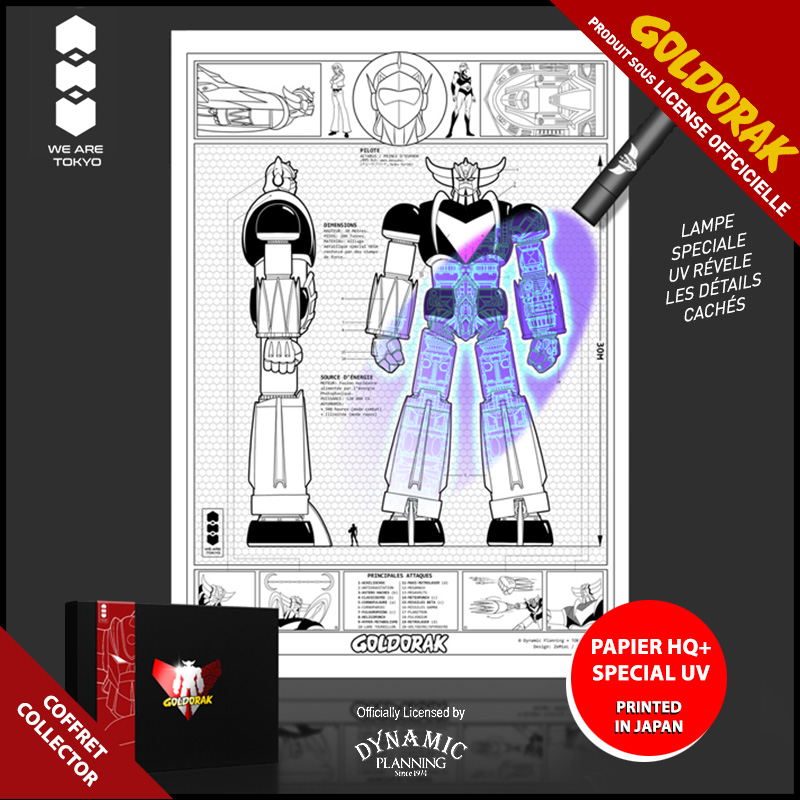 Goldorak UV ArtPrint Robot A4 