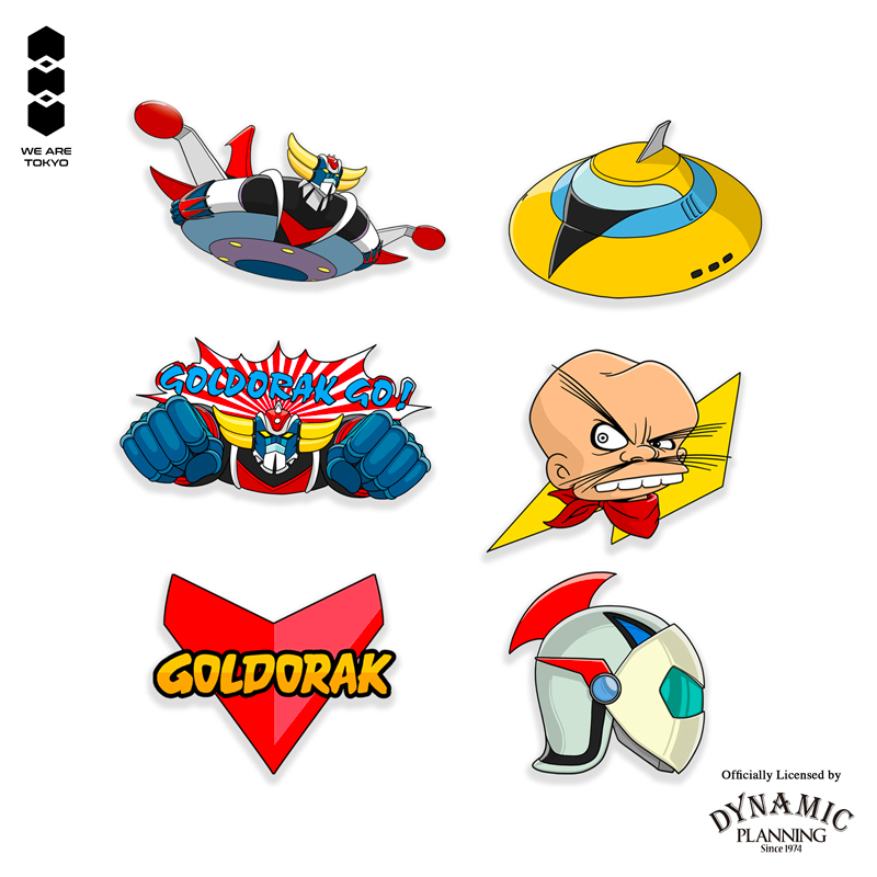 Goldorak Mystery Box Pins Set B 5cm Asst 6pcs