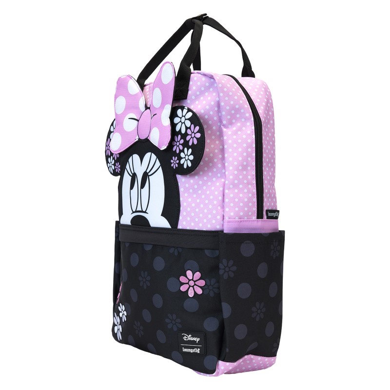 Disney Loungefly Sac A Dos Nylonminnie Floral Rock The Dots