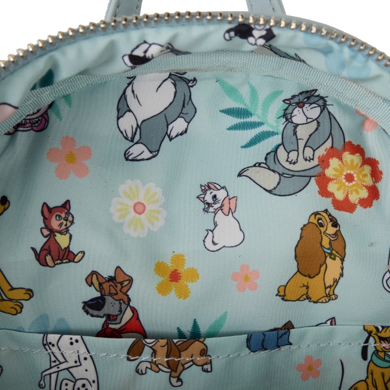 Disney Loungefly Mini Sac A Dos Dogs & Cats Faux Denim Fringe