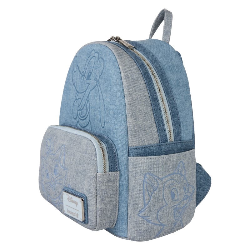 Disney Loungefly Mini Sac A Dos Dogs & Cats Faux Denim