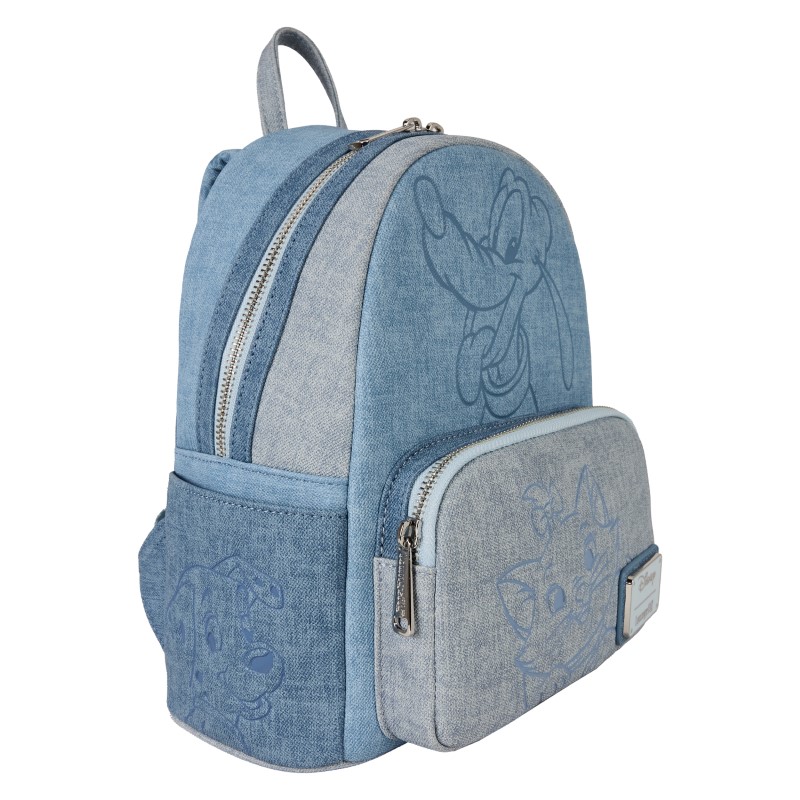 Disney Loungefly Mini Sac A Dos Dogs & Cats Faux Denim