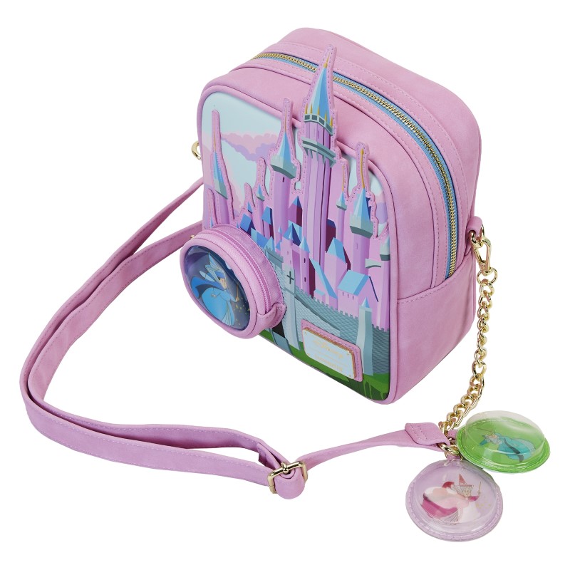 Disney Loungefly Sac A Main Belle aux Bois Dormant Stained Glass Castle 