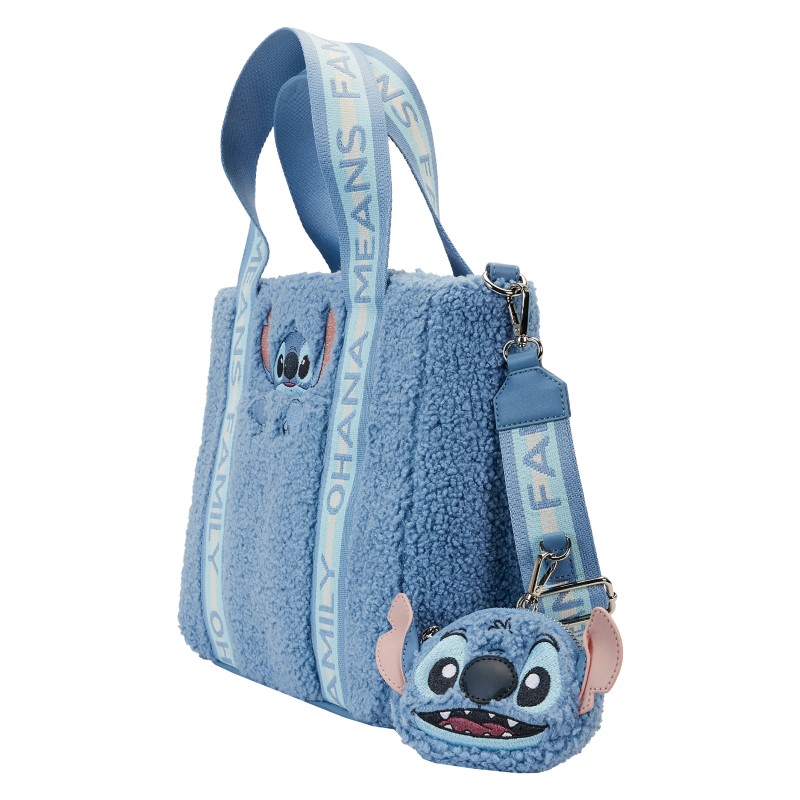 Disney Loungefly Tote Bag Stitch Plush With Coin 