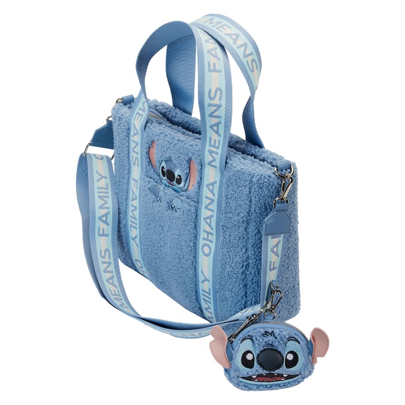 Disney Loungefly Tote Bag Stitch Plush With Coin 