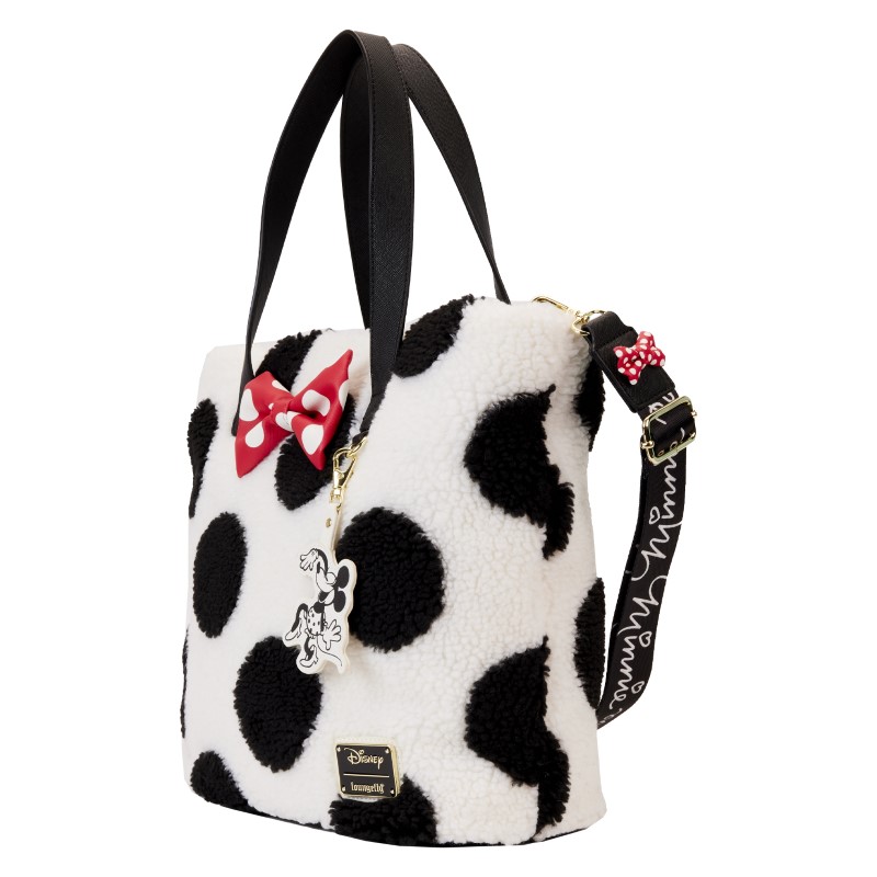 Disney Loungefly Sac Tissu Minnie Rocks The Dots Sherpa