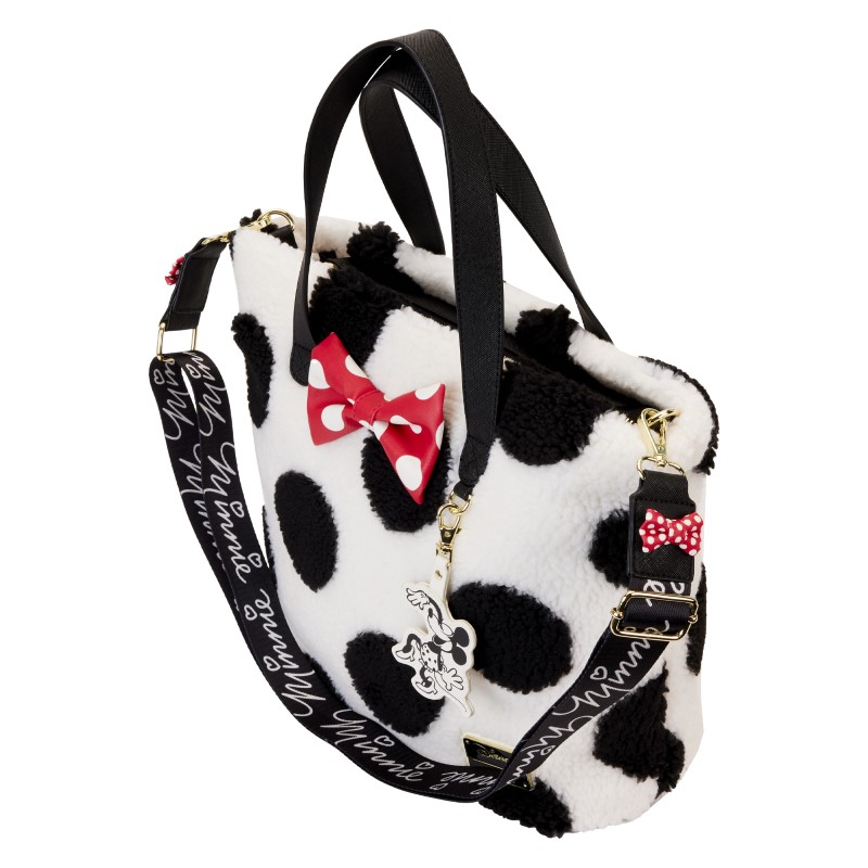 Disney Loungefly Sac Tissu Minnie Rocks The Dots Sherpa