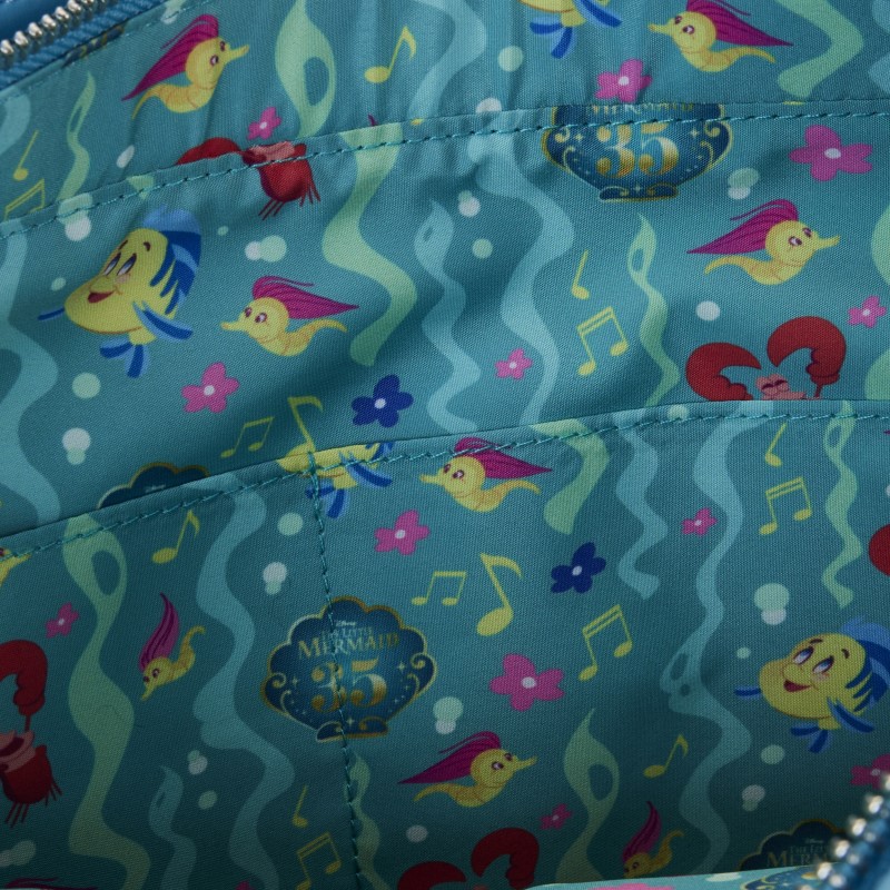 Disney Loungefly Sac Tissu Little Mermaid Petite Sirene 35Th Anniv