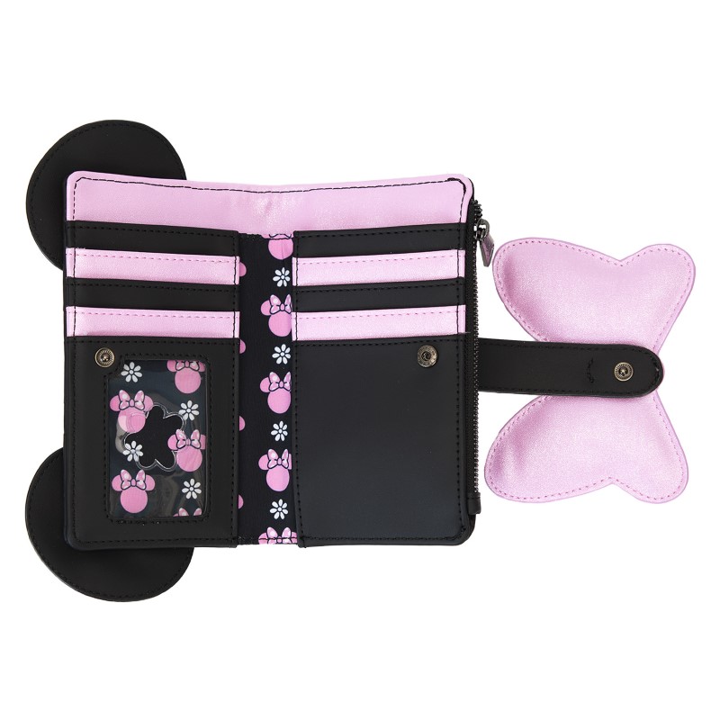 Disney Loungefly Portefeuille Minnie Floral Rock The Dots