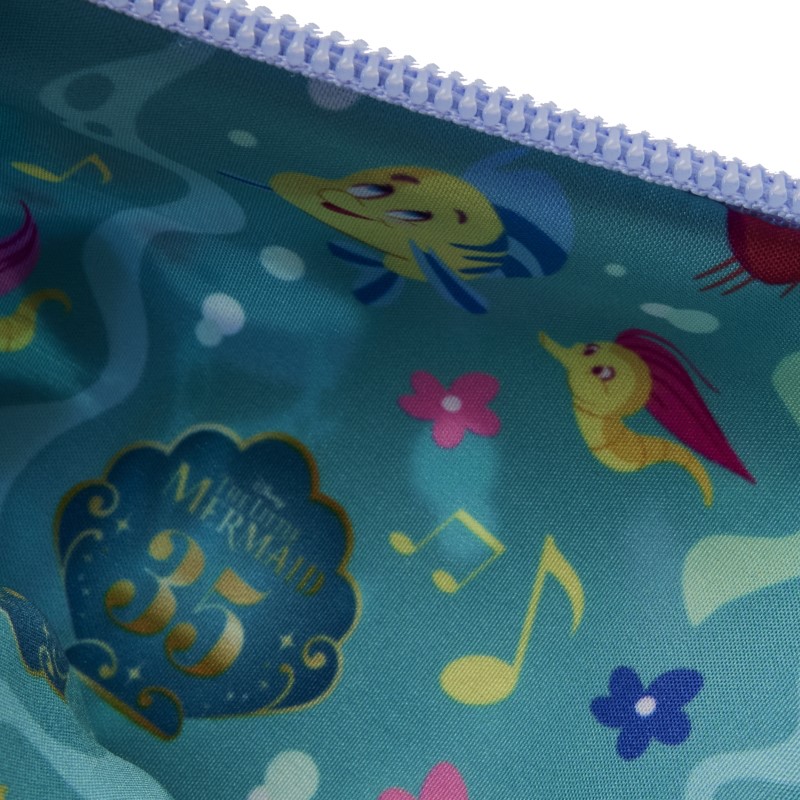 Disney Loungefly Pochette Nylon Little Mermaid Petite Sirene 35Th Anniv