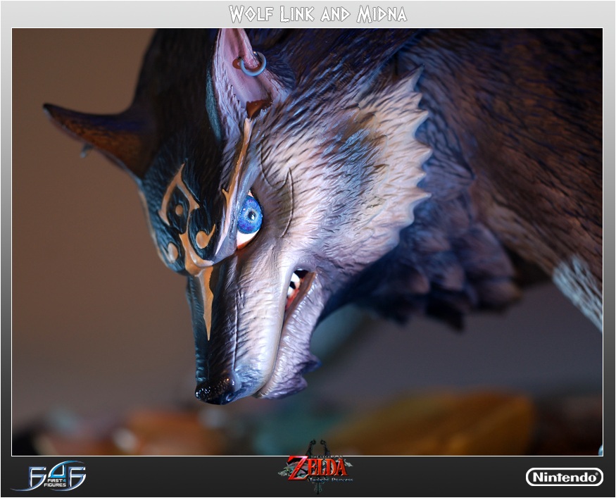 Zelda Twilight Princess Wolf Link & Midna Statue 