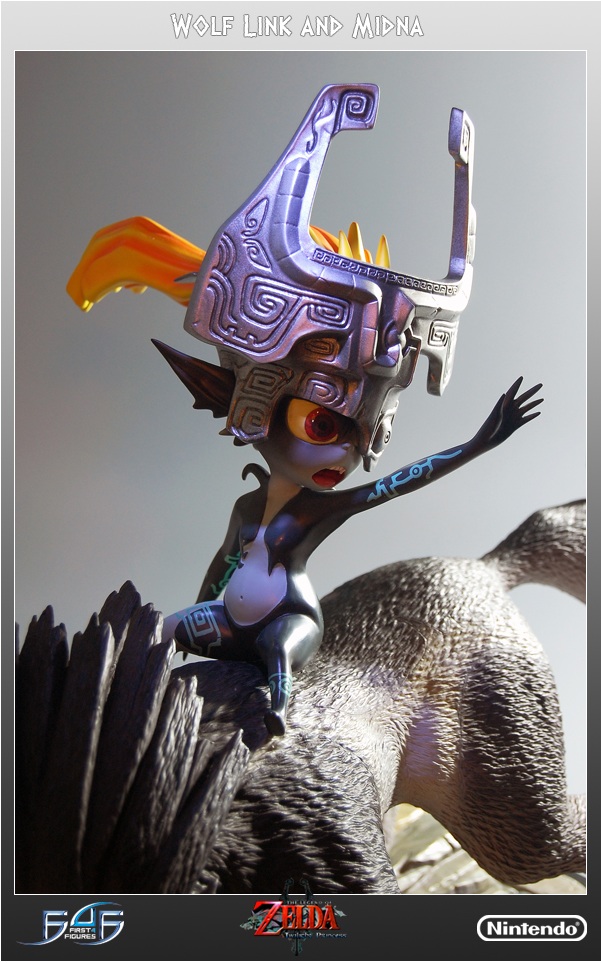 Zelda Twilight Princess Wolf Link & Midna Statue 