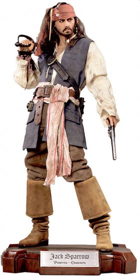 Jack Sparrow Pirates des Caraibes Cinemaquette 60cm Signature édition