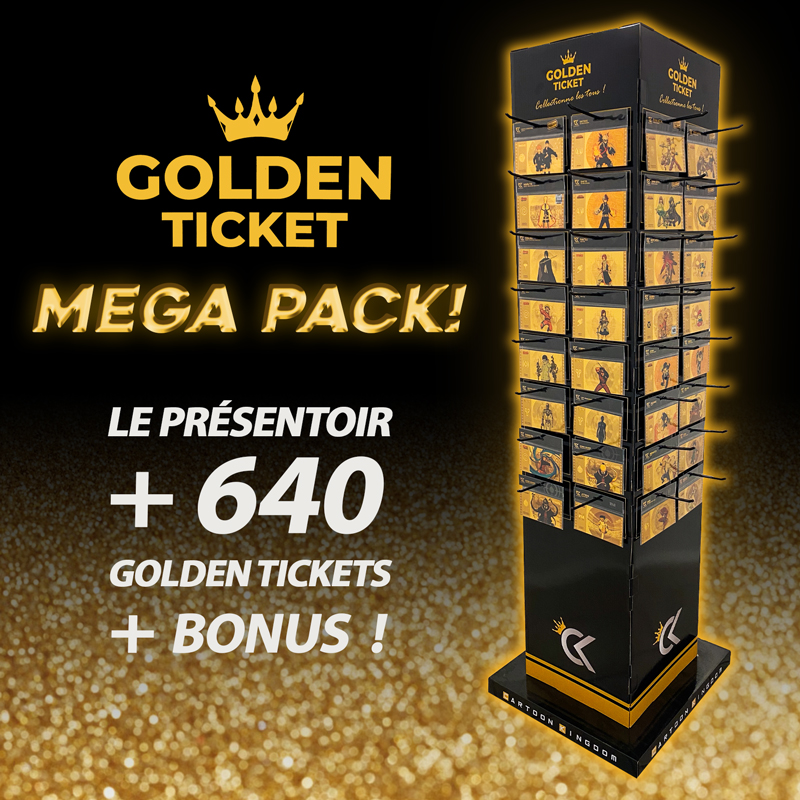 Mega Pack Présentoir Golden Ticket + bonus implantation