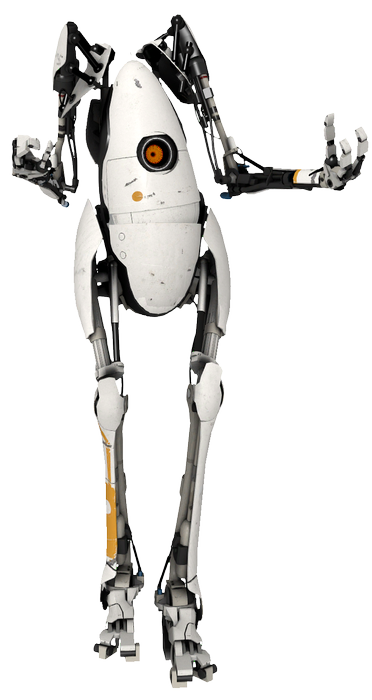Portal 2 figurine Deluxe Coop Mod P-body avec ASHPD lumineux 18cm